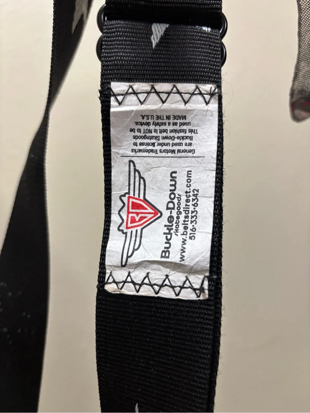 Corvette Black Star Seatbelt-Style Belt - Men's Accessories